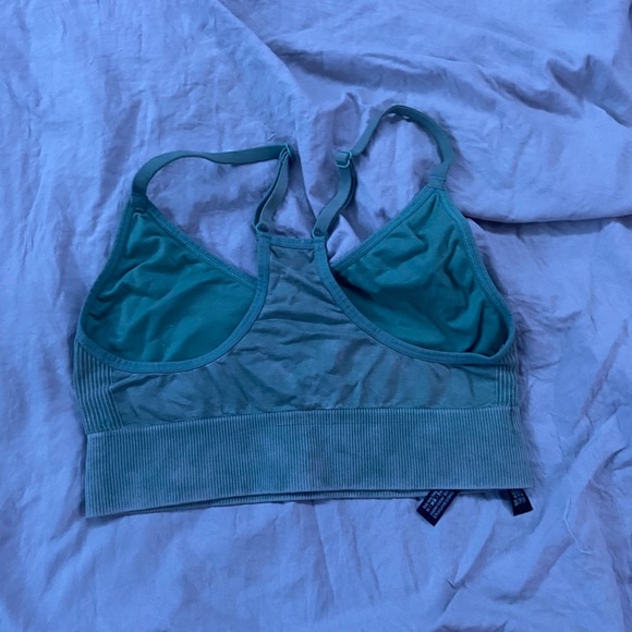 Green and White Tiedye Sports Bra PINK - Picture 2 of 2